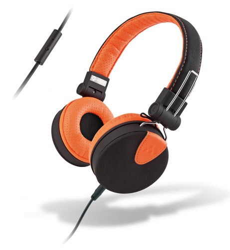 MySound: Speak Style Headphones w- Microphone - black-orange