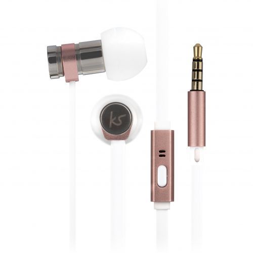 KitSound Nova Earphones - rose gold