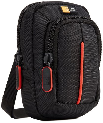 Case Logic small Camera Case with Accessory Pocket - black-red