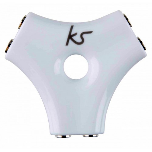 KitSound AUX Five-Up Splitter - white
