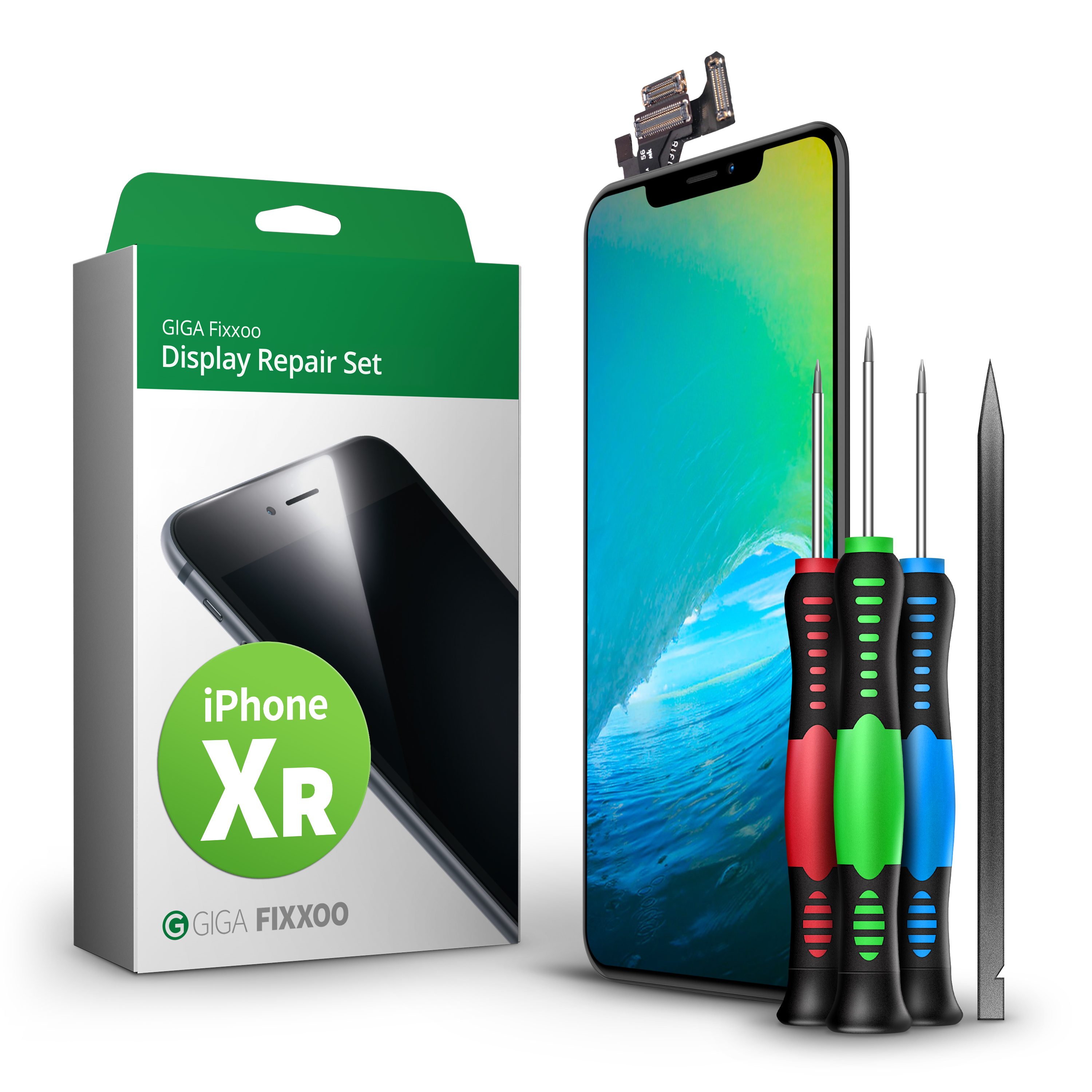 GIGA Fixxoo iPhone XR Display Komplettset Thali
