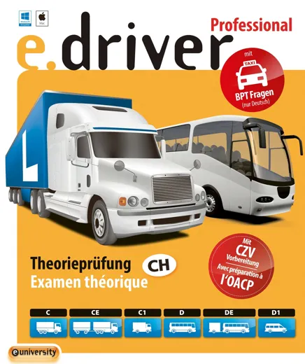 e.driver Professional V1.0 - 700 questions [Cat. C/CE/C1/D/DE/D1] [PC/Mac] (D/F)