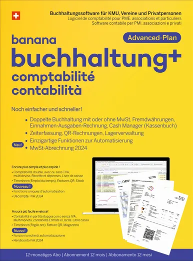 Banana Buchhaltung Plus - Advanced-Plan [PC/Mac/Linux] (D/F/I)