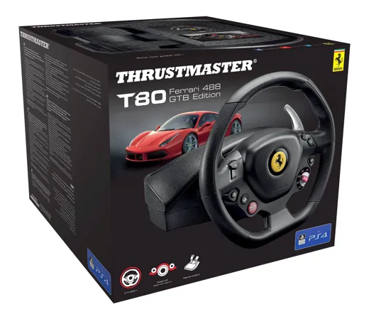 Thrustmaster - T80 Ferrari 488 GTB Edition Racing Wheel