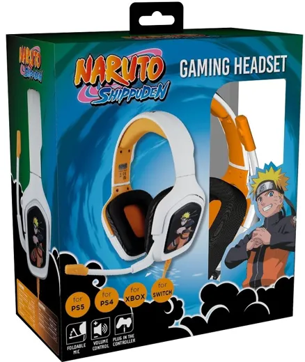 KONIX - Naruto Gaming Headset - Naruto white/orange