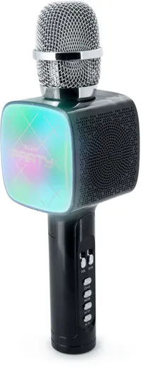 PARTY BTMIC - Wireless Microphone + Speaker with Light Effects - black