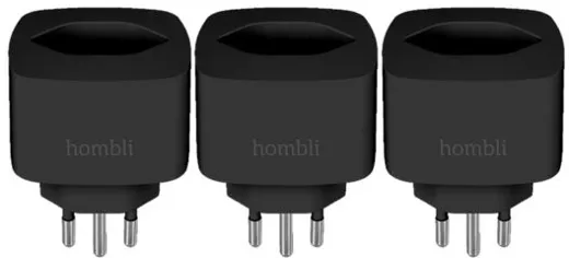 Hombli Smart Swiss Socket Promo Pack 2+1 - black