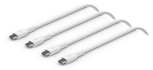 Belkin Boost Charge Braided USB-C to USB-C Cable, 2m, 2-Pack - white