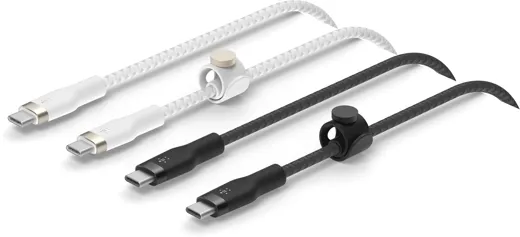 Belkin Boost Charge PRO Flex USB-C to USB-C Cable, 1m, 2-Pack - black + white