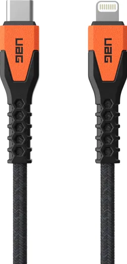 UAG Kevlar Core Power Cable USB-C to Lightning - black/orange