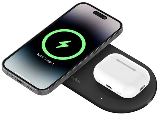 Belkin Boost Charge Pro 2-in-1 Wireless Charging Pad with Qi2 - black