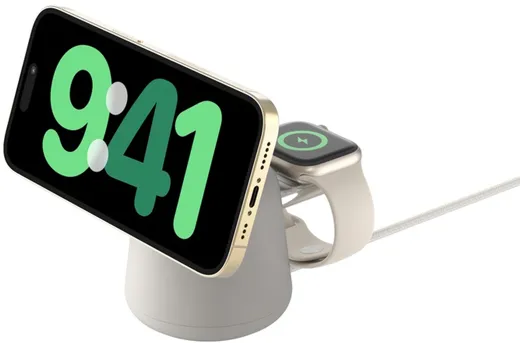Belkin Boost Charge Pro 2-in-1 Wireless Charging Dock with MagSafe - sand