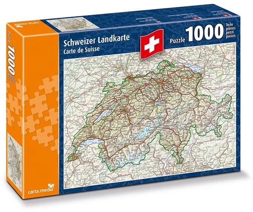 Schweizer Landkarte Puzzle [1000 Teile]
