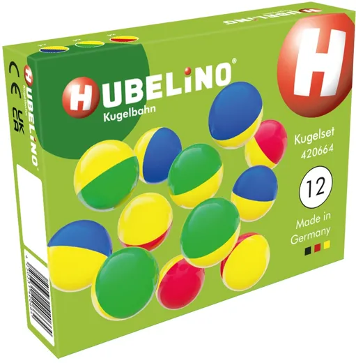 Hubelino Kugelbahn: Kugelset zweifarbig [12 Teile]