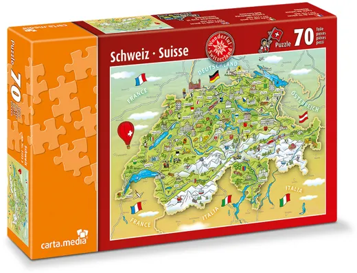 Illustrierte Schweizerkarte - Puzzle [70 Teile]