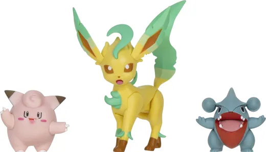 Pokémon: Dreierpack Piepi Kaumalat Folipurba - Battle Figur [5 cm]