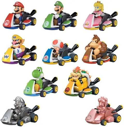 Nintendo: Mario Kart Fahrzeuge mit Rückziehmotor Figuren - Blindpack
