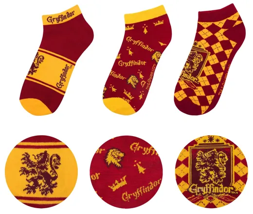 Harry Potter: Gryffindor Sneaker Socken [3 Paare]