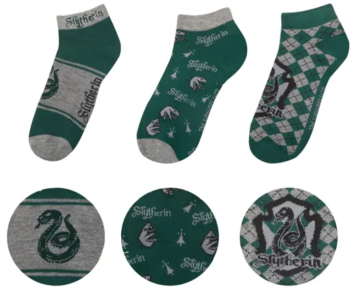 Harry Potter: Slytherin Sneaker Socken [3 Paare]