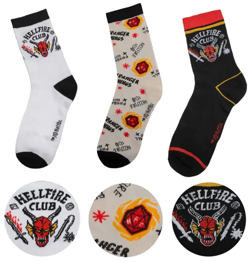 Stranger Things: Hellfire Club Socken [3 Paare]