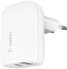 Belkin Boost Charge 37W USB-C PD + USB-A Dual Wall Charger - white