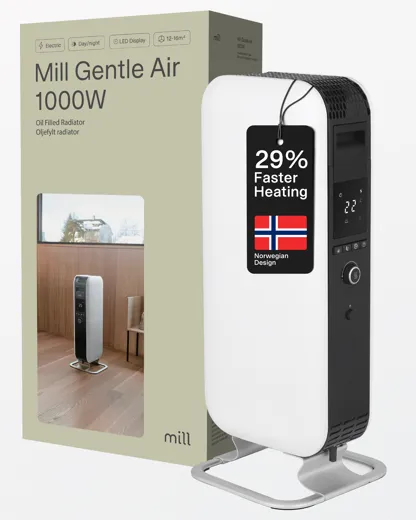 Mill Gentle Air Oil filled radiator 1000W - white