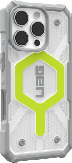 UAG Pathfinder Clear Magsafe Case - iPhone 16 Pro - active neon