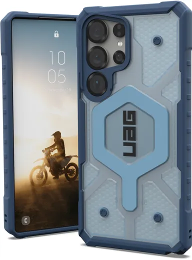 UAG Pathfinder Clear Case with Magnet + Lanyard - Galaxy S25 Ultra - blues
