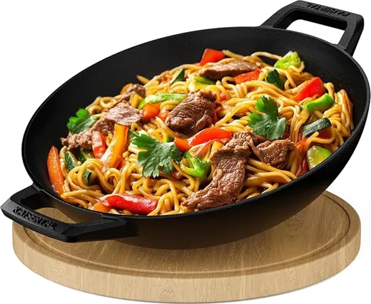 Kaisertal Gusseisen Wok ohne Deckel [32cm]