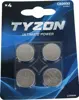 Tyzon 3V CR2032 Piles bouton au lithium 4 pcs