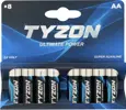 Tyzon 1.5V AA Piles alcalines 8 pcs