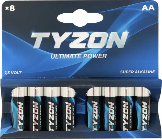 Tyzon 1.5V AA Alkaline-Batterien 8er Pack
