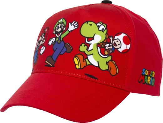 Mario Luigi Yoshi Toad Kappe - rot