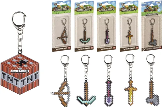Minecraft Metall Schlüsselanhänger - assortiert