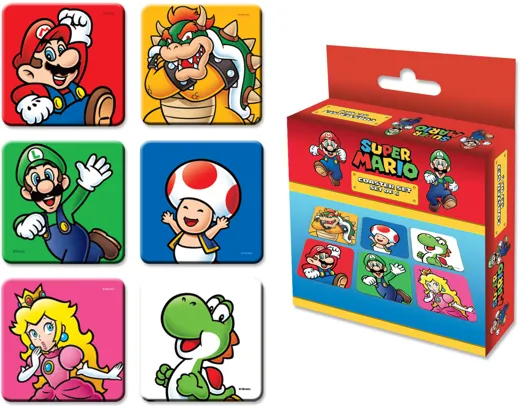 Mario and Crew: Untersetzer [6 Stück]
