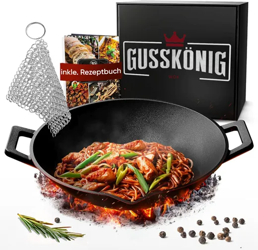 Gusskönig Gusseisen Wok [36cm]