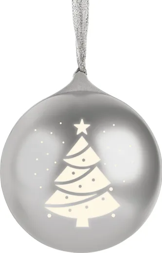 EPOK - Leuchtende Weihnachtskugel mit Bluetooth [silver]
