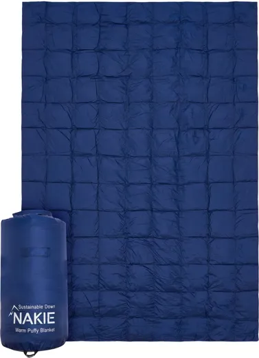 Nakie Puffy Blanket - deep ocean blue