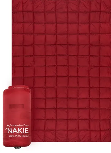 Nakie Puffy Blanket - earth red
