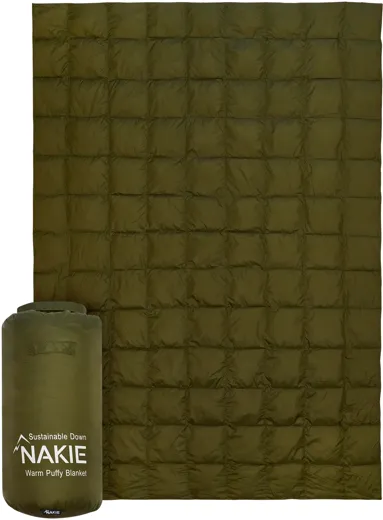 Nakie Puffy Blanket - olive green