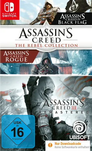 Assassins Creed Compilation (Rebel C.+AC3 Remastered) [NSW] [Code in a Box] (D)