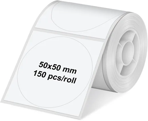 Olympia label roll for PM220 round - white