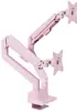 Arozzi Alzare Neo Duo - Gas Spring Monitor Stand - pink