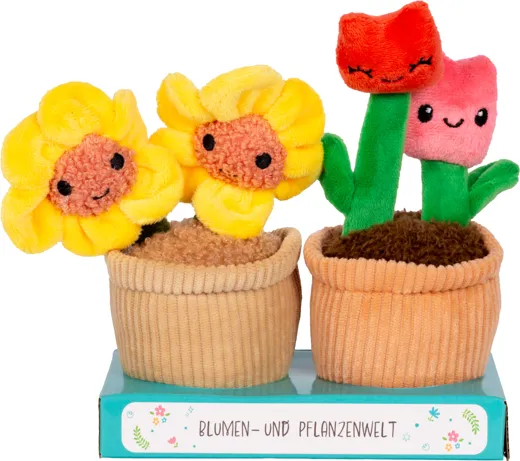Plantset Tulpe Plüsch 2er Set - Goldtaler + Tulpe [15cm]