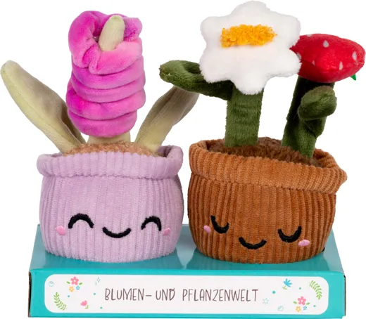 Plantset Erdbeere Plüsch 2er Set - Hyazinthe + Erdbeere [15cm]