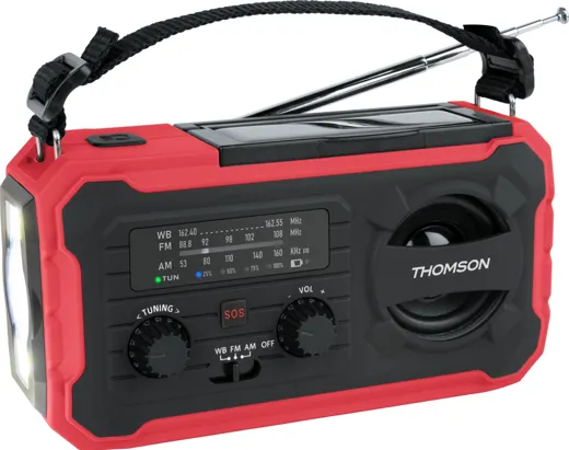 Emergency Radio RT280R [Solar/flashlight/powerbank] - red