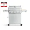 Burnhard Big FRED Deluxe Gasgrill 4-Brenner Edelstahl, Gusseisen Grillrost