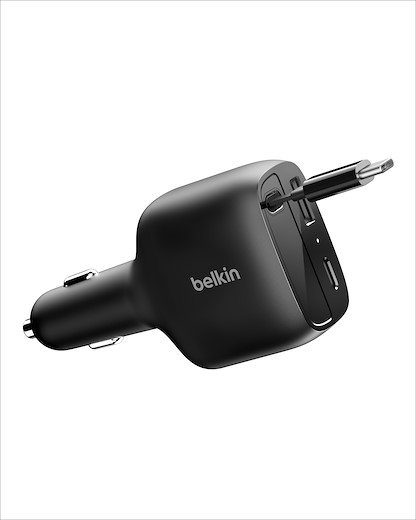Belkin Boost Charge Retractable Car Charger [75W]