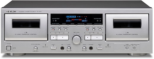 Teac W-1200-S Double Cassette Deck - silver