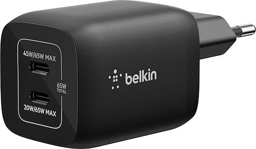 Belkin Dual USB-C Wall Charger [NSW2] [65W] - black
